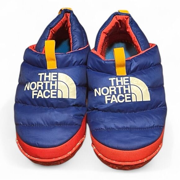 The North Face Nuptse Mule Slip on TNF Blue/Red Shoes Slippers Mens Size 9 - Picture 1 of 7